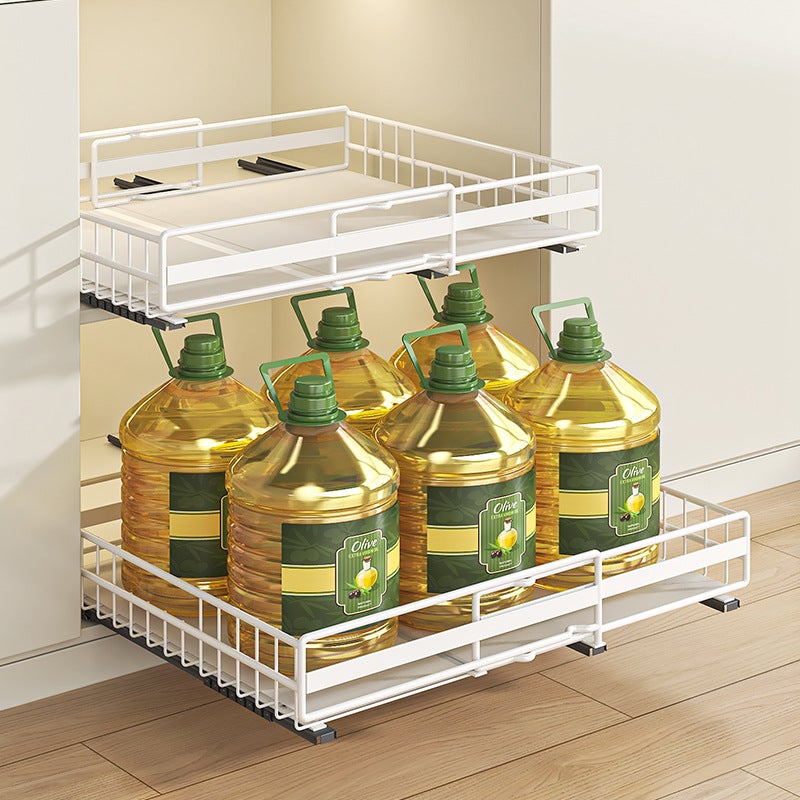Confezione Da 2 Cassetti Estraibili Espandibili Per Cucina - Larghezza Regolabile 41,3-66,3 Cm X Profondità 43 Cm