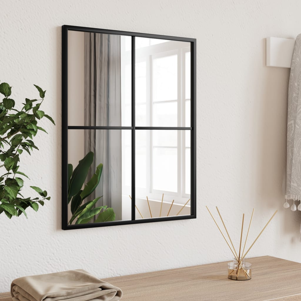 Vidaxl Espejo De Pared Rectangular De Hierro 40X50 Cm Negro , Leroy Merlin