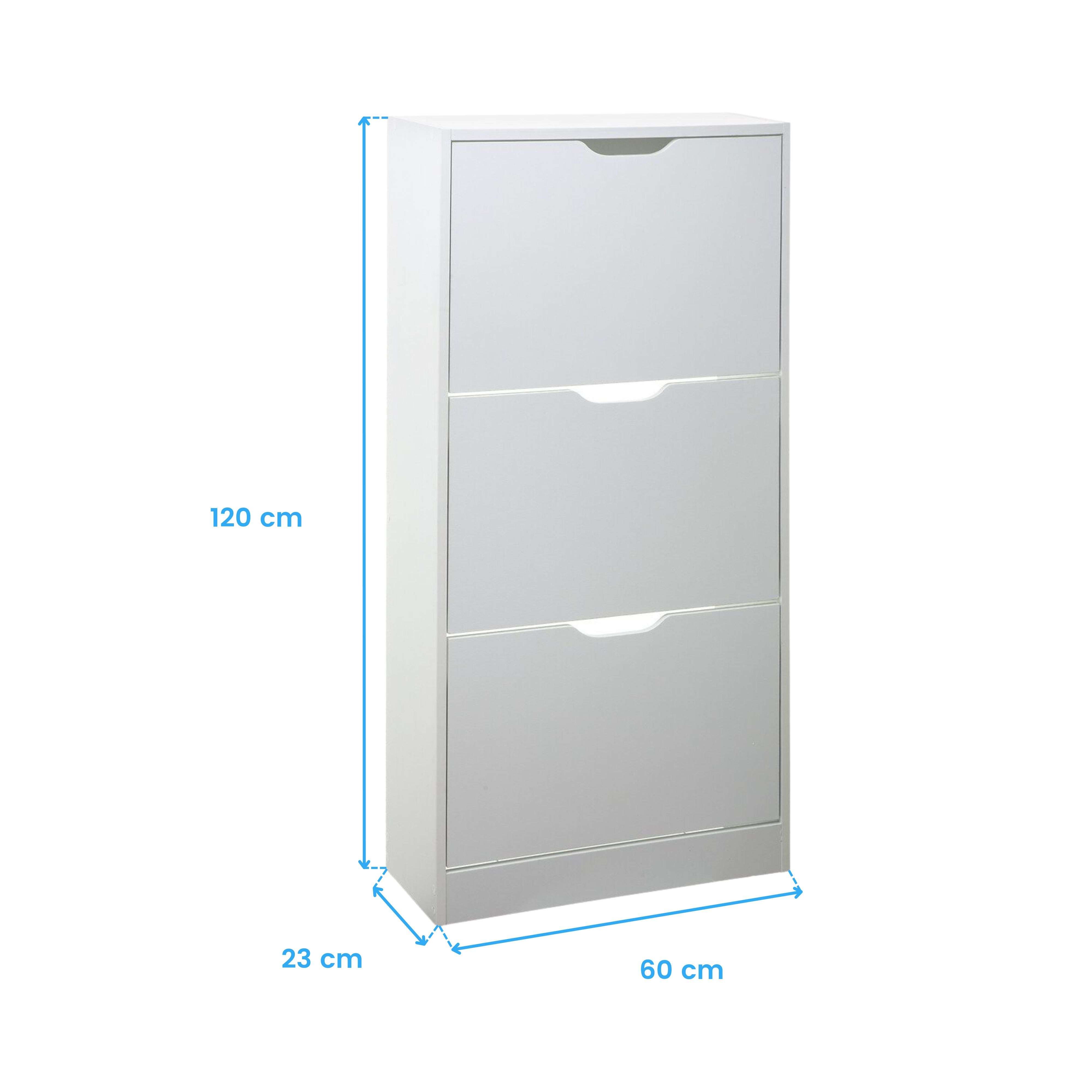 Sapateira de madeira 115x60x24cm cor branco - 8