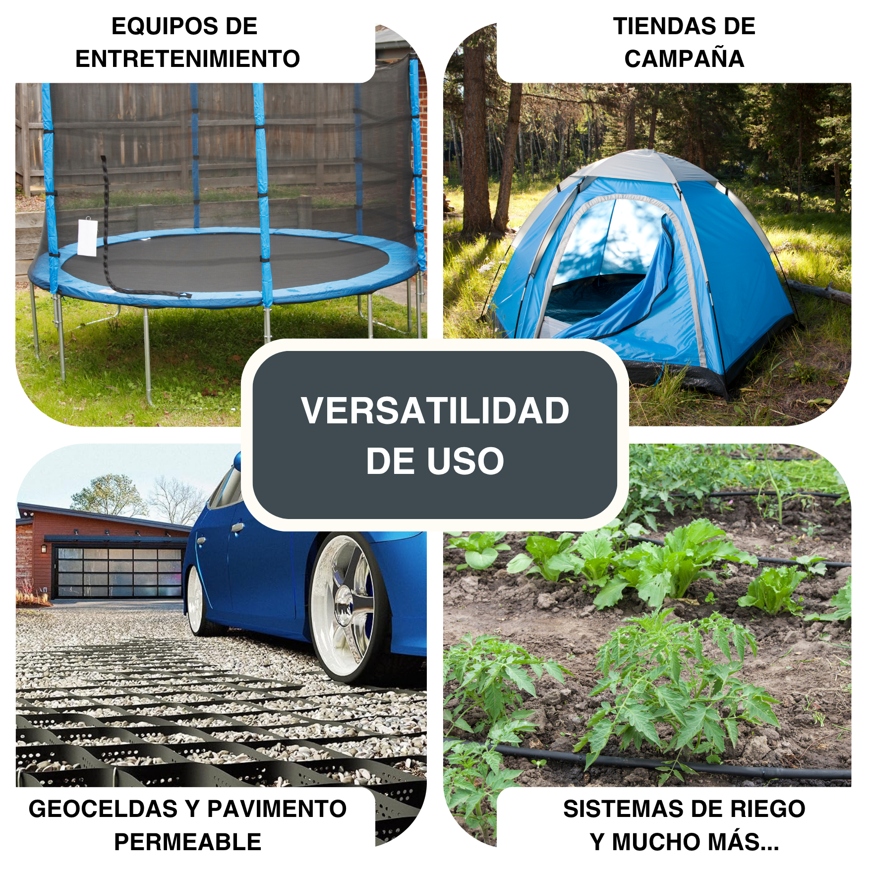 Pack de 10 piquetas de fijación de acero galvanizado en forma de J - ø 6mm - 4