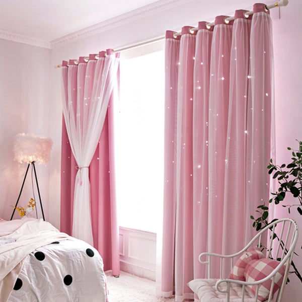 WPM Tende Trasparenti Rosa Cipria 2 Pannelli - 152,4x213,4 Cm L'uno (larghezza Totale 304,8 Cm) - Voile Morbido Con Tasca Per Asta - Per Soggiorno, Camera Letto, Cucina - 2