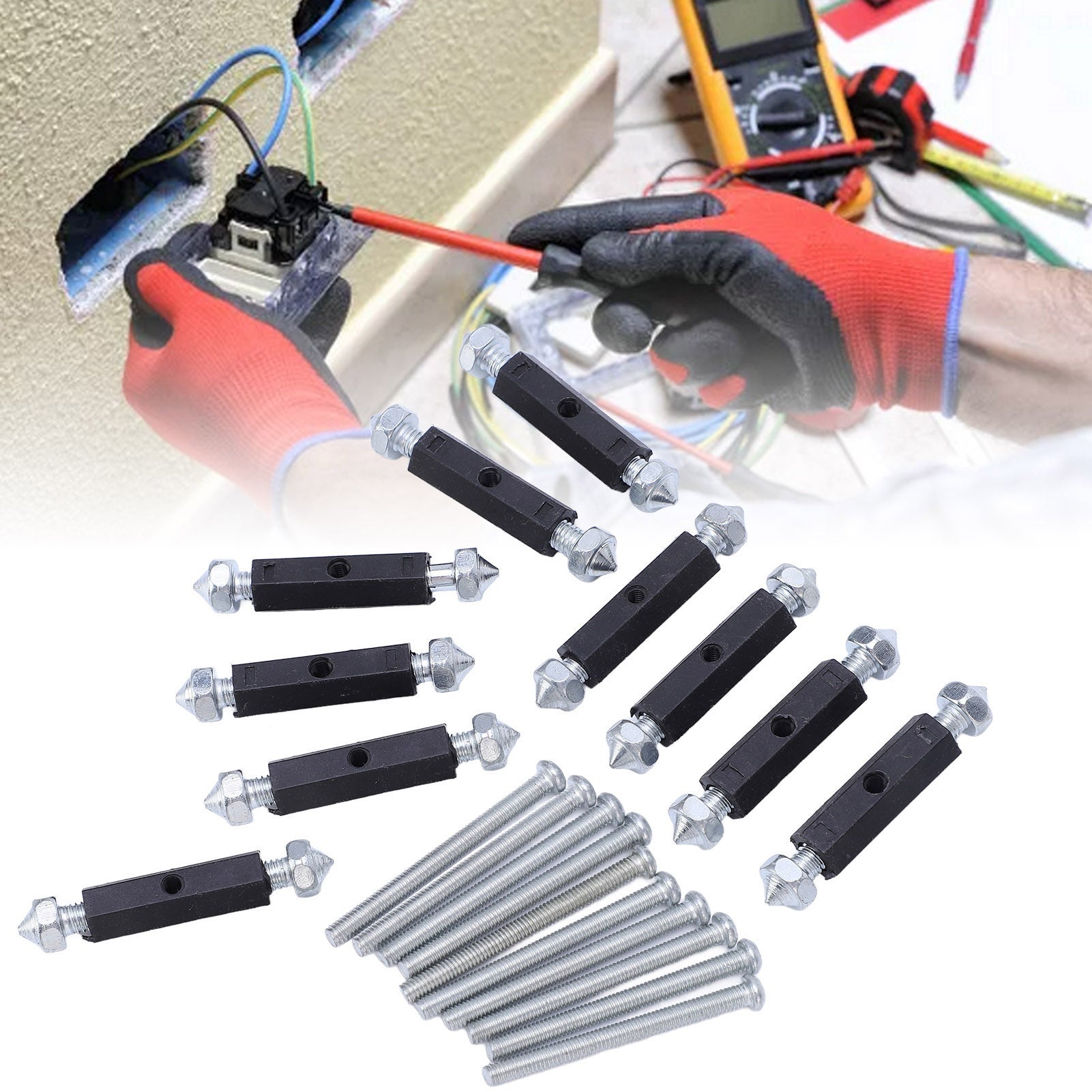 Cassetta di riparazione dispositivo scatola elettrica a parete vite strumento 118 per tipo interruttore luce presa giunzione isolamento supporto asta - 3