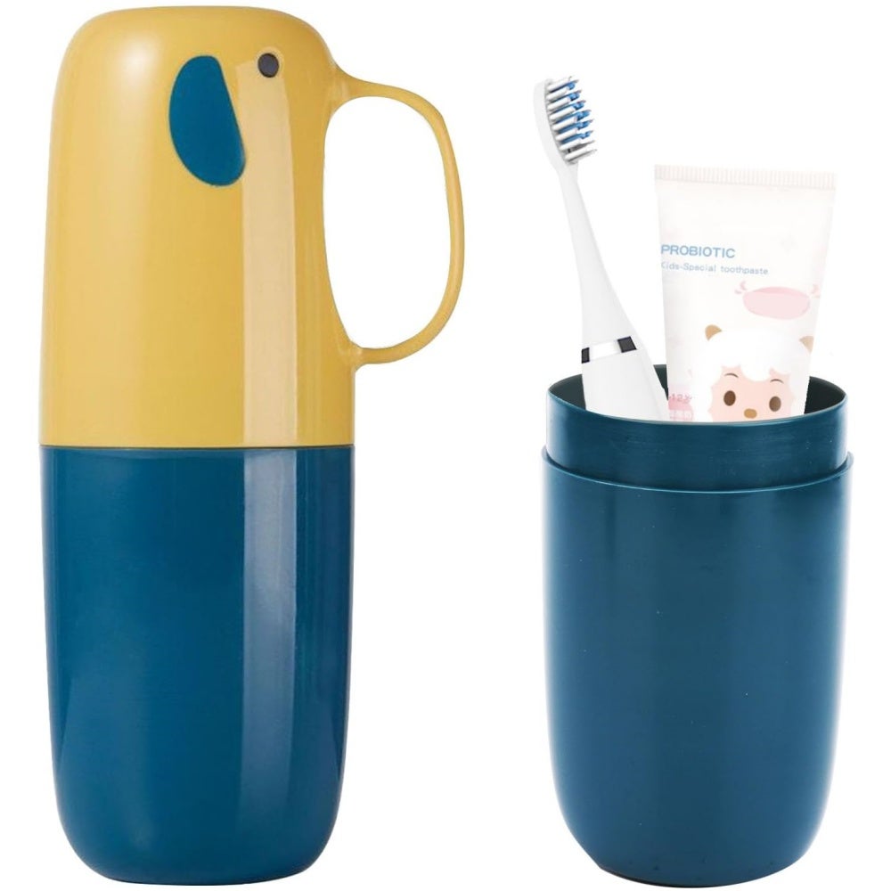 Porte-Brosse à Dents Voyage MEIJMJIA - Étui Portable Anti-Poussière Antibactérien Bleu