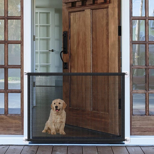 Cancello retrattile per bambini, 86 x 140 cm, rotolo di sicurezza per scale per neonati e animali domestici, cancelli a barriera estensibile (bianco Cancello retrattile per bambini, 86 x 140 cm, rotolo di sicurezza per scale per neonati e animali domestici, cancelli a barriera estensibile (bianco