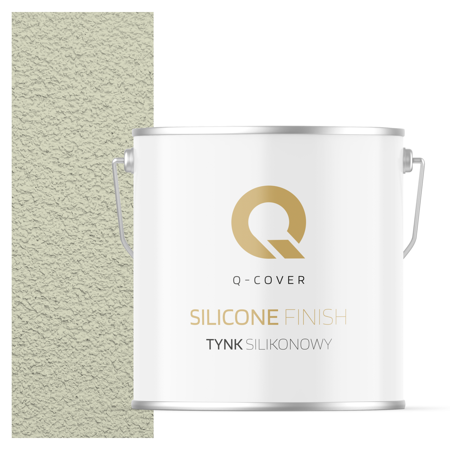 Tynk Silikonowy Elewacyjny Baranek 2.0mm Q-Cover Biel złamana w zielony F481 7KG