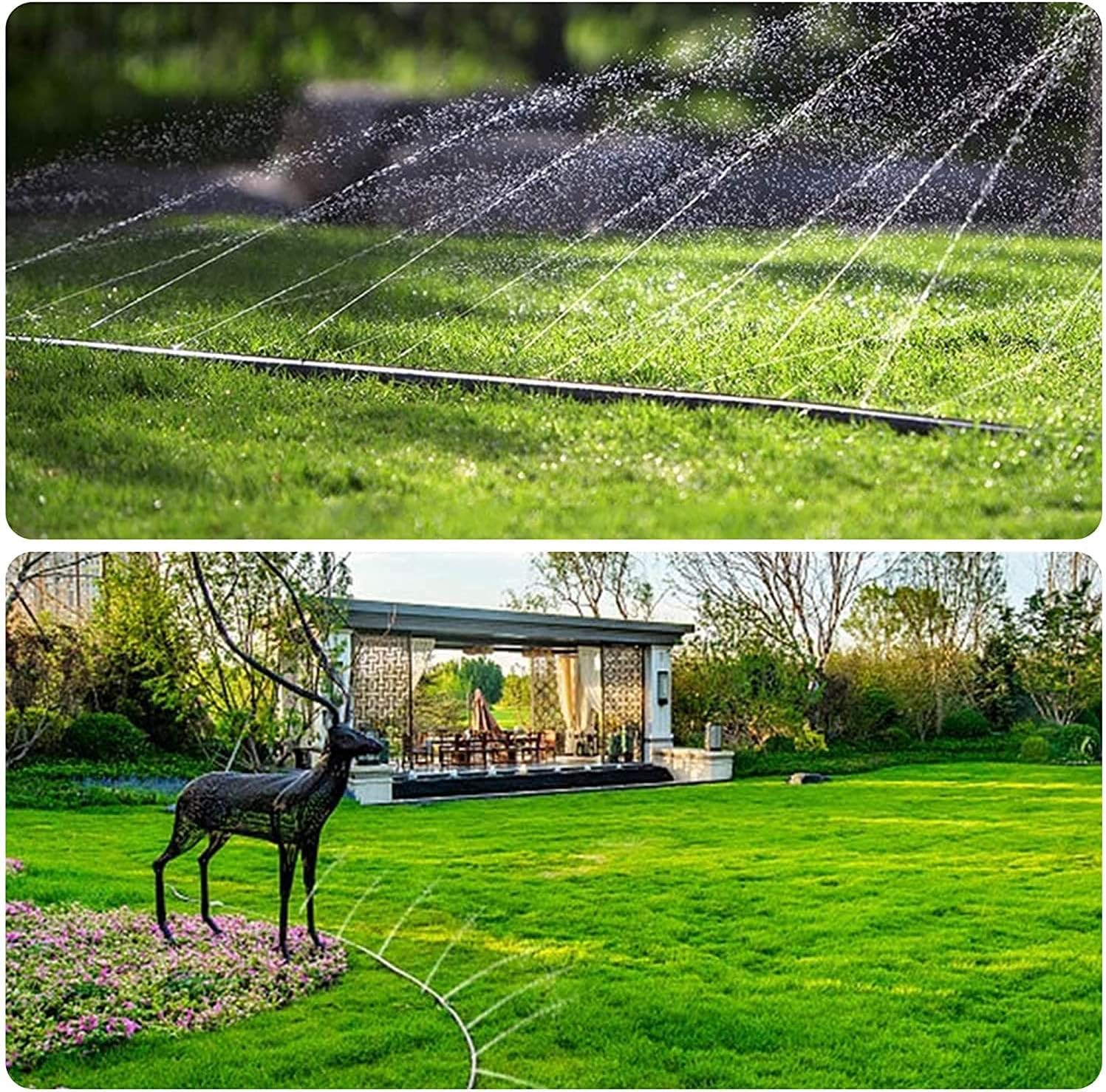 Arroseur de trampoline à monter soi-même, idéal pour s'amuser en plein air dans le jardin et se rafraîchir - 8 m * Bleu - 5