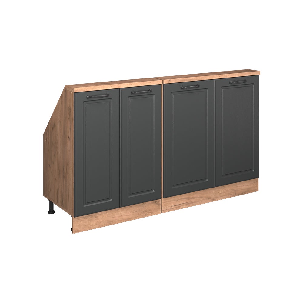 Vicco Zestaw szafek na dach skośny Rion, Anthracite Country House/Gold Kraft Oak, Zestaw 2 sztuk