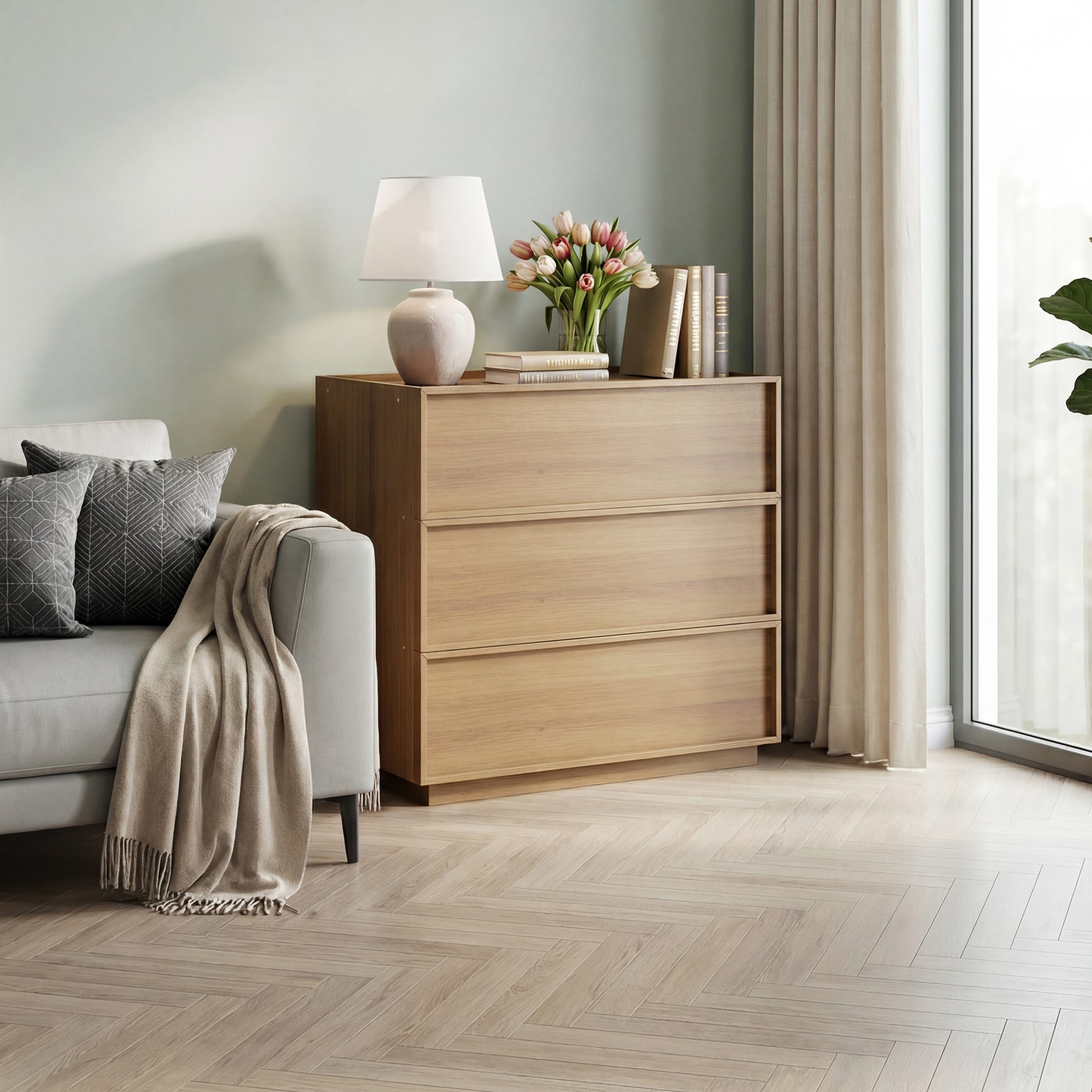Commode Linge Kit dressing modulable avec commode 3 tiroirs, armoire à linge moderne, bois, table à maquillage ...