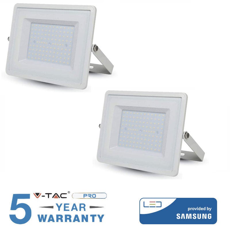 Faro led slim 150 watt per esterno ip65 proiettore luce calda 3000k scocca nera con staffa