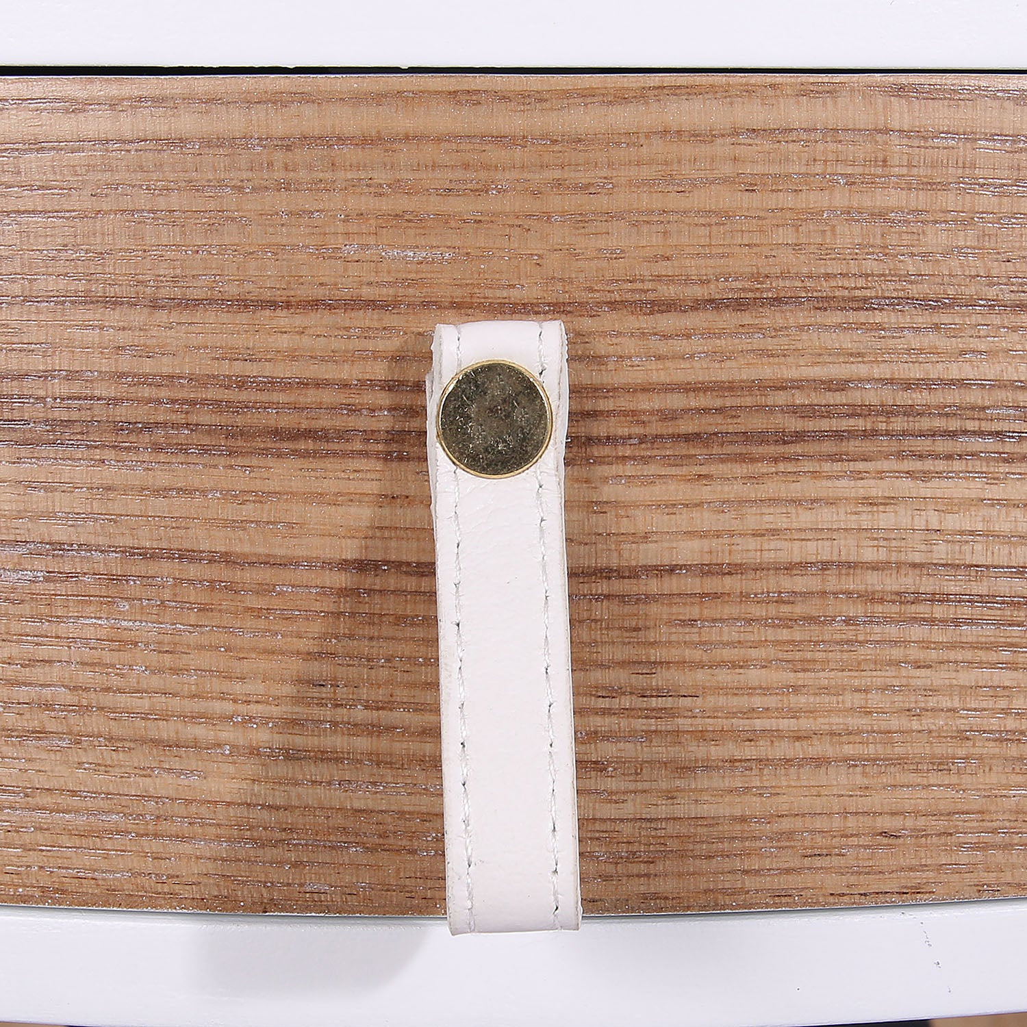 Table De Chevet - Home Deco Factory - Nora - Rond - Blanc - H46,5 X L35 X P35 Cm - 4