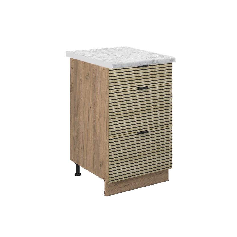 Vicco Szafka dolna do kuchni Fame-Line, Panel dębowy, 50 cm , BP Marmur
