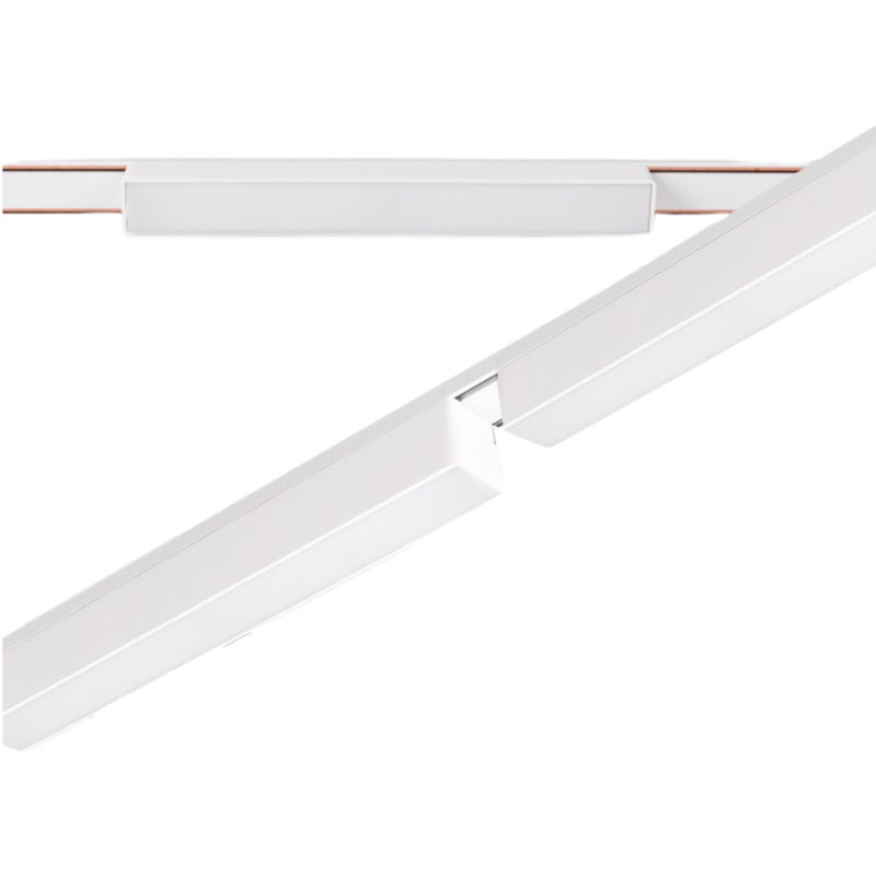 Zestaw oświetlenia szynowego LED Biały system magnetyczny szyna 1m + 2 lampy LED NEUTRALNA barwa 4000K LEDHOFF