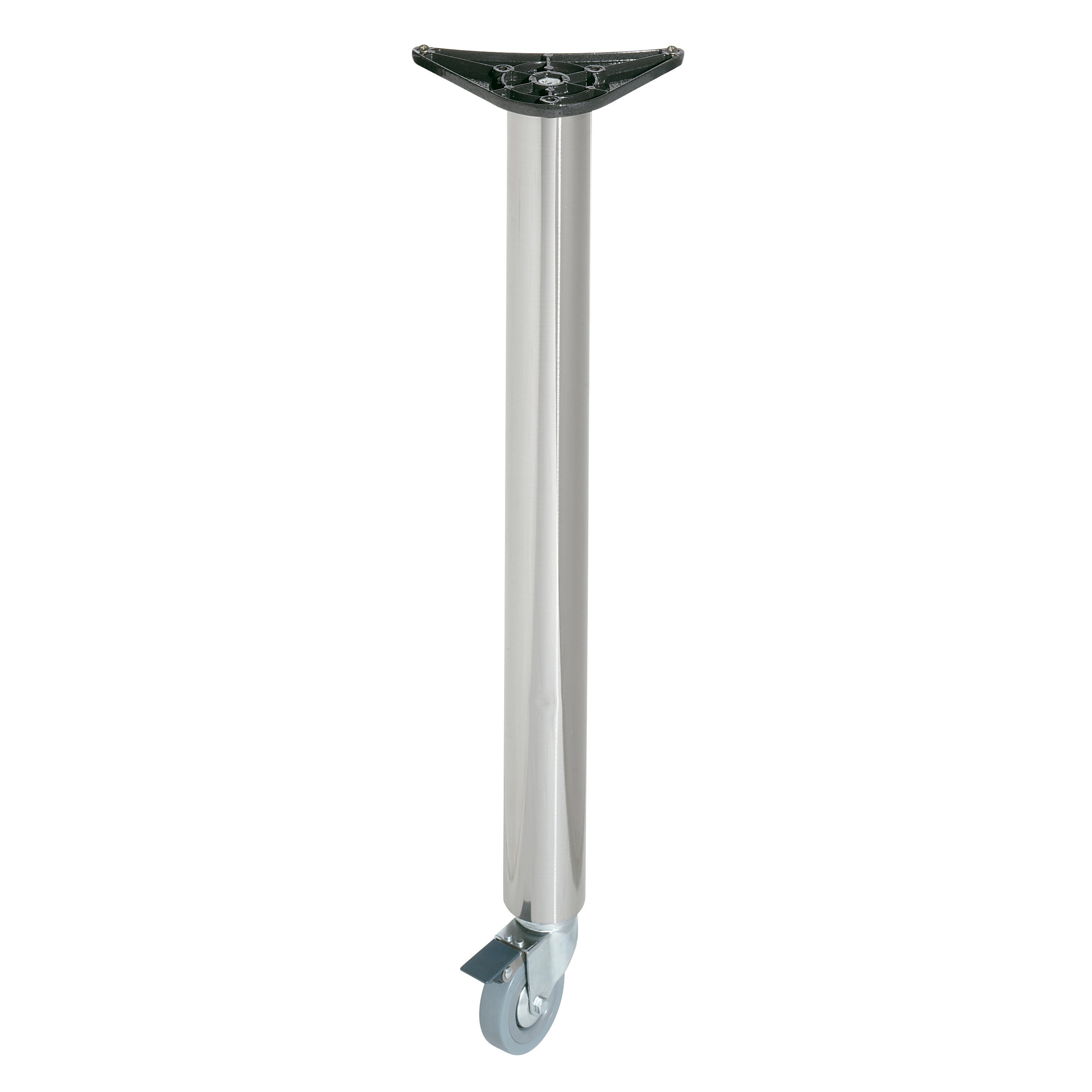 Amig - Patte en acier Mod.6 Chrome mat avec un roulettes pivotantes et ...