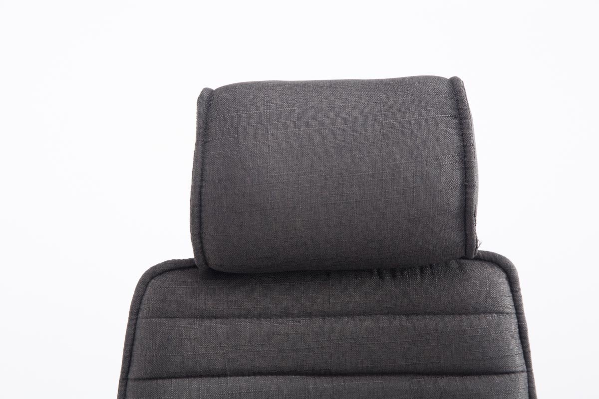 Chaise de bureau tissu Rako gris foncé - 5