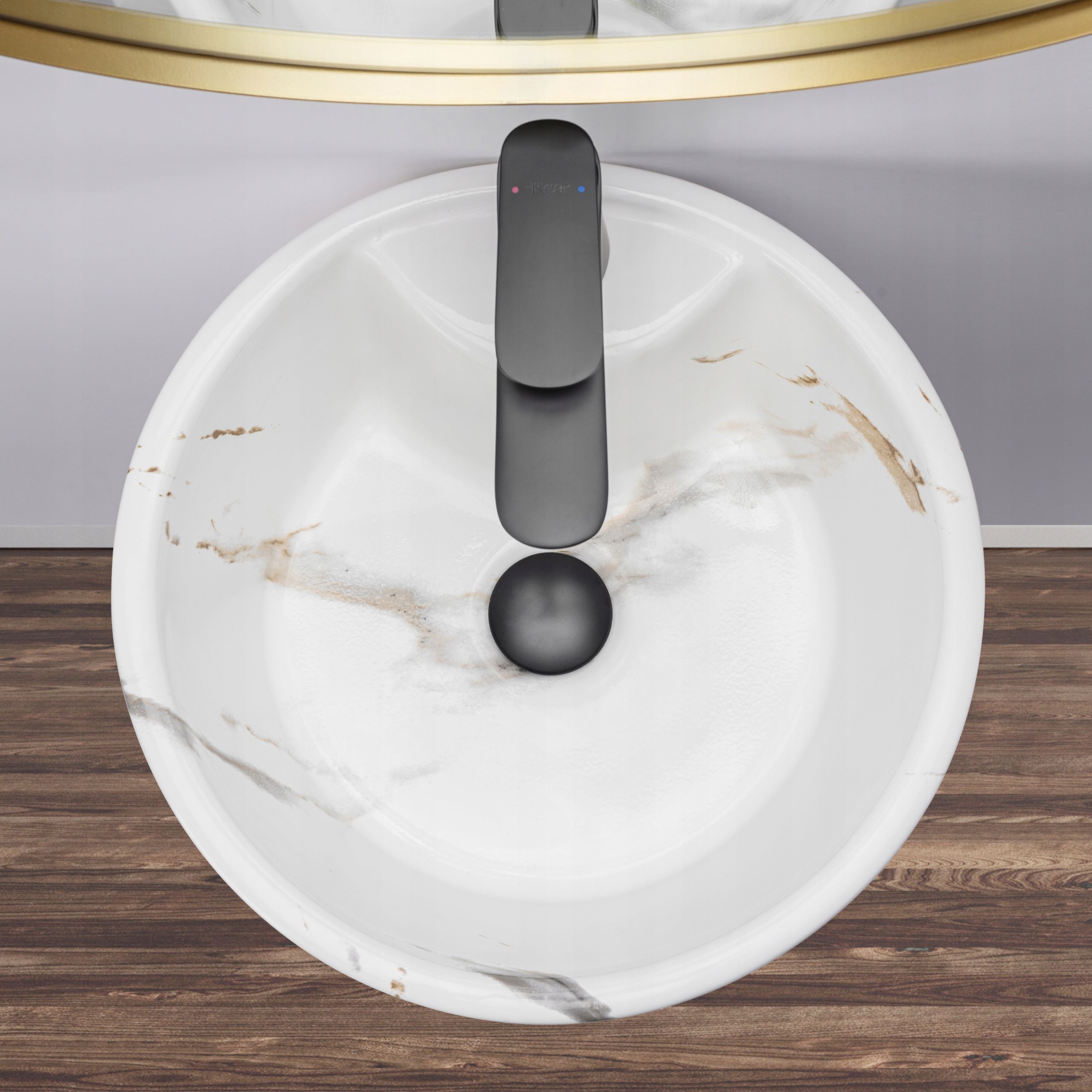Umywalka Wolnostojąca Rea Blanka Marble Biały 40 X 40 - 7