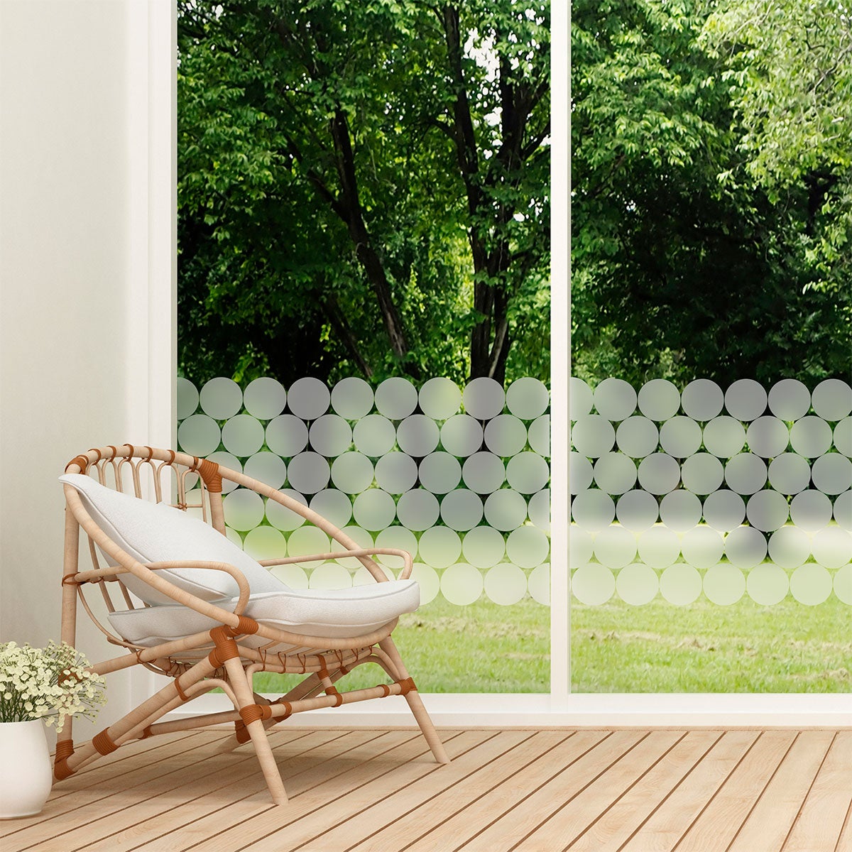 50 adesivi circolari oscuranti per finestra e porta della doccia - Sticker adesivo - adesivi murali - 50x100cm-50stickerscercles10X10cm - 3