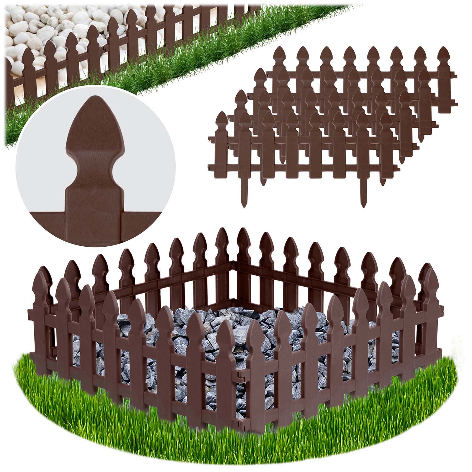 Obrzeże ogrodowe Plonos PL-963 palisada ogrodowa 240cm brązowe 496300