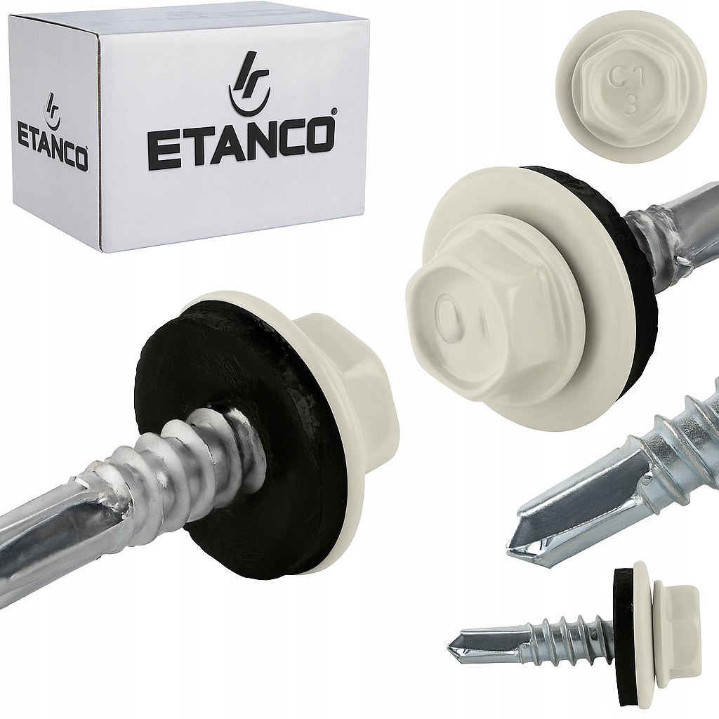 Wkręty samowiercące do stali, metalu ETANCO GT5 5,5x25mm RAL 9002 250 szt.