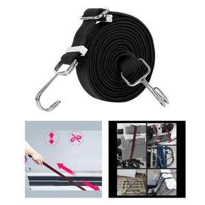 TuNan, 4 rotoli di corda elastica trasparente, 0,8 mm e 1 mm, con perline elastiche in cristallo, per braccialetti e gioielli – trasparente e nero (50/50/55/55/55 m