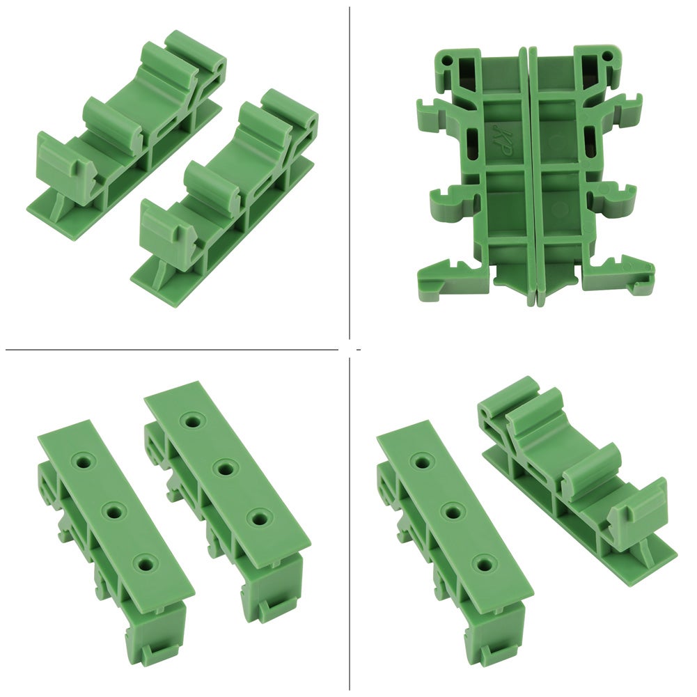 Clip Supporto Per Guida DIN 35mm Per PCB – Verde – 10 Set – Uxcell