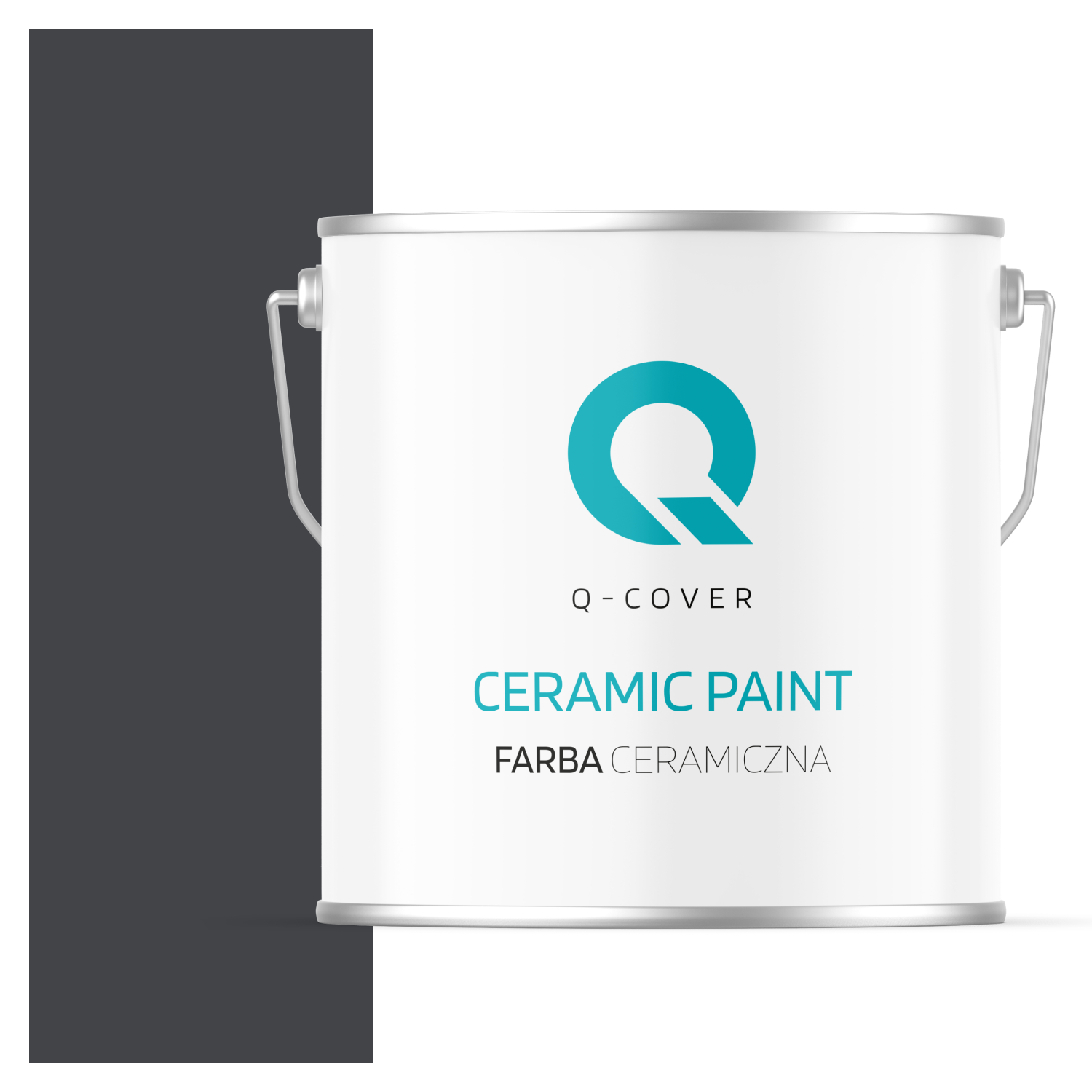 Farba Ceramiczna Do Ścian i Sufitów Q-Cover Czarny H0907 Głęboki Mat 5L