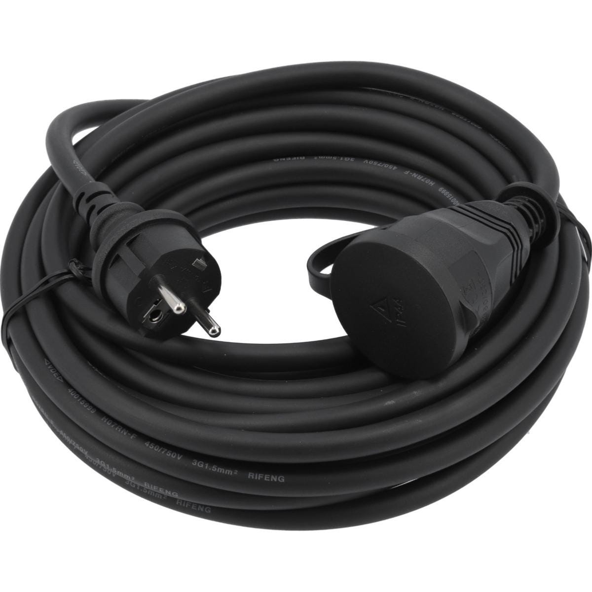 RALLONGE ELECTRIQUE 10 METRES ETANCHE IP44 PRISES FRANCAISES | Leroy Merlin