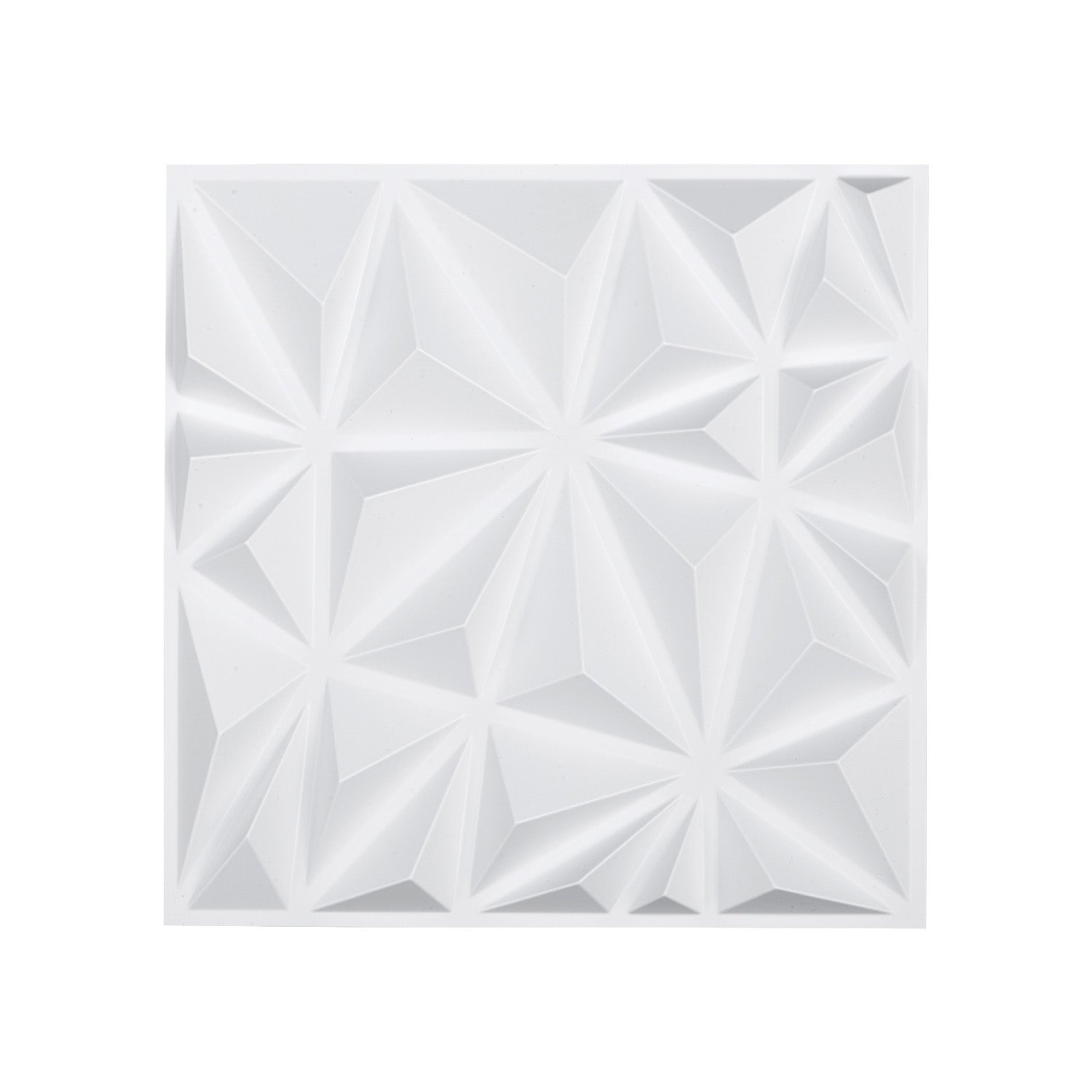 Panneaux muraux SucceBuy 3D,lot 33,carreaux diamant d'art moderne en PVC 11,81 x 11,81 po,32 pi2 pour plafond,chambre,et salle jeux,blanc mat - 3