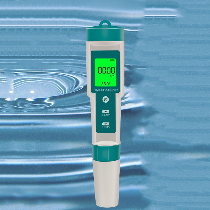 Stylo de test de qualité de l'eau multifonctionnel sept en un, blanc et vert (rétroéclairage, avec batterie) - 8