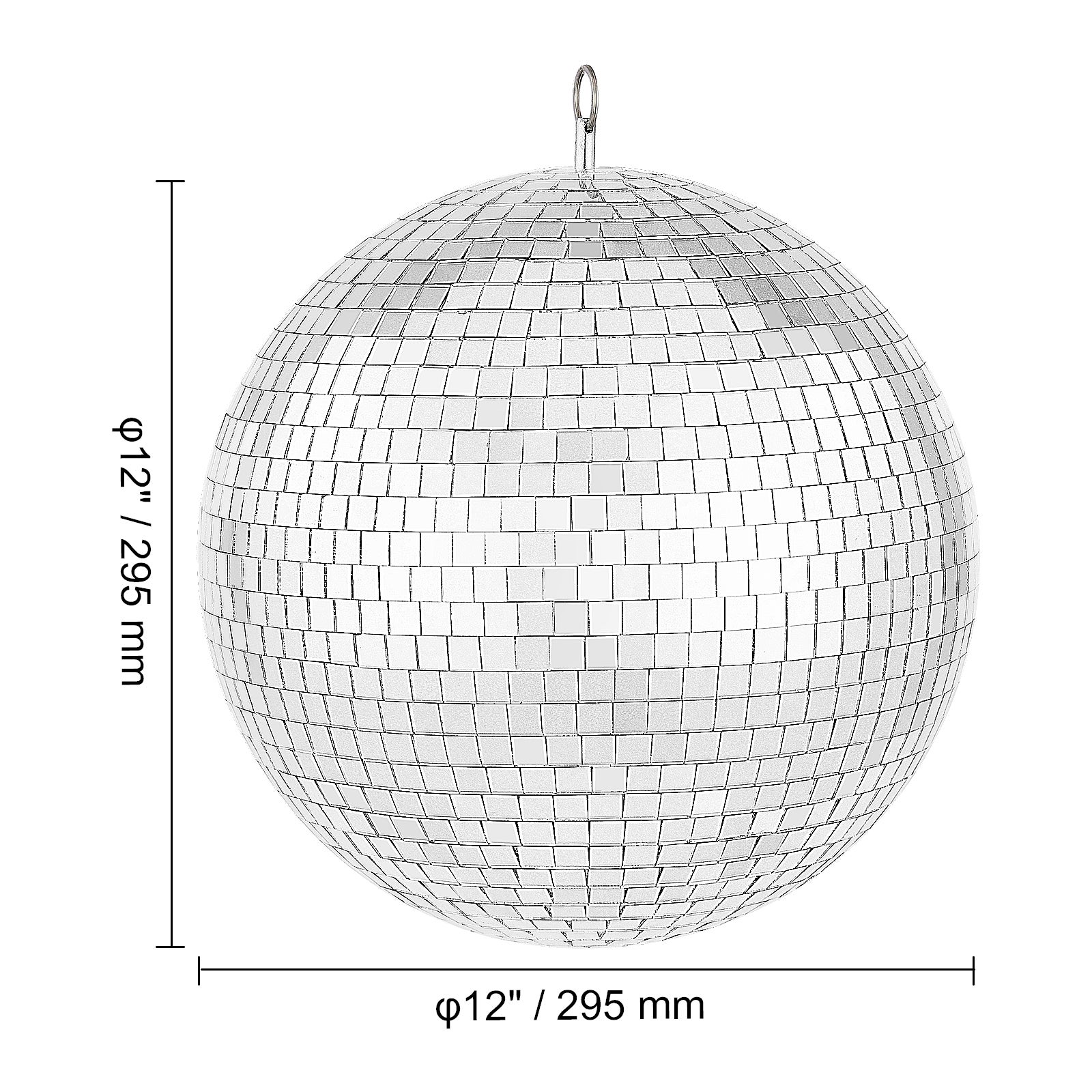 Boule disco miroir,SucceBuy 30,5 cm avec anneau de suspension pour fêtes. Décoration idéale pour DJ Club,mariages,anniversaires,Noël,Nouvel An - 2