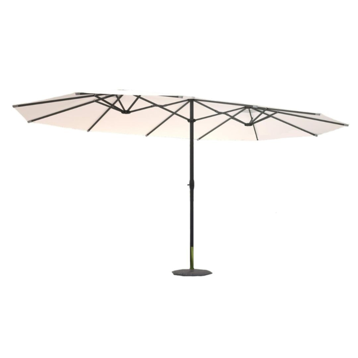 Parasol double 2,7 x 4,6 m écru VENICE - 2