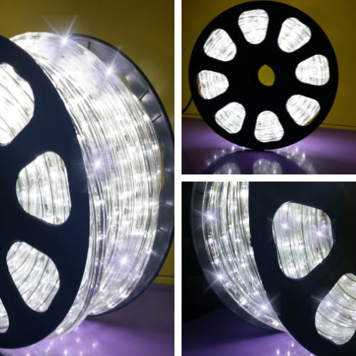 Tube LED ECO-Basic, 45 m, LED blanc, IP44, 230V, découpable tous les 1 ...