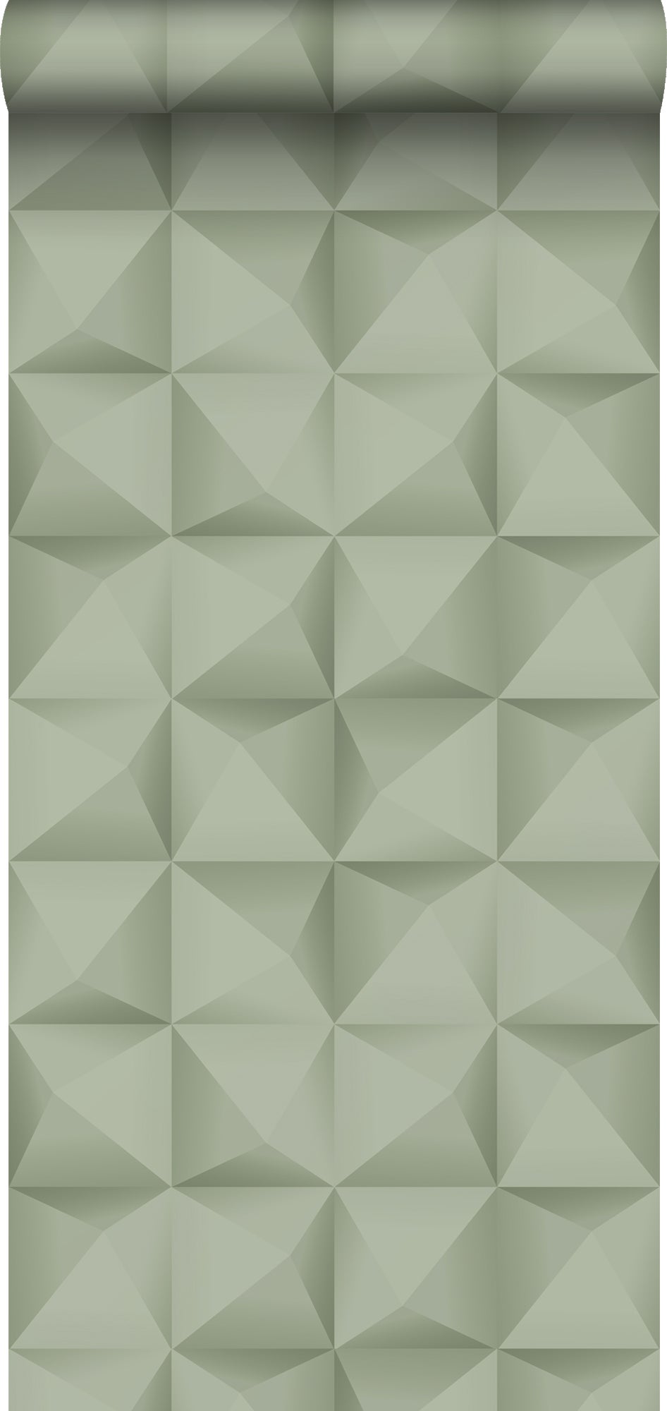 Tapeta flizelinowa z ekoteksturą Motyw 3D jasnoszarym zielonym - 50 x 900 cm - ORIGIN