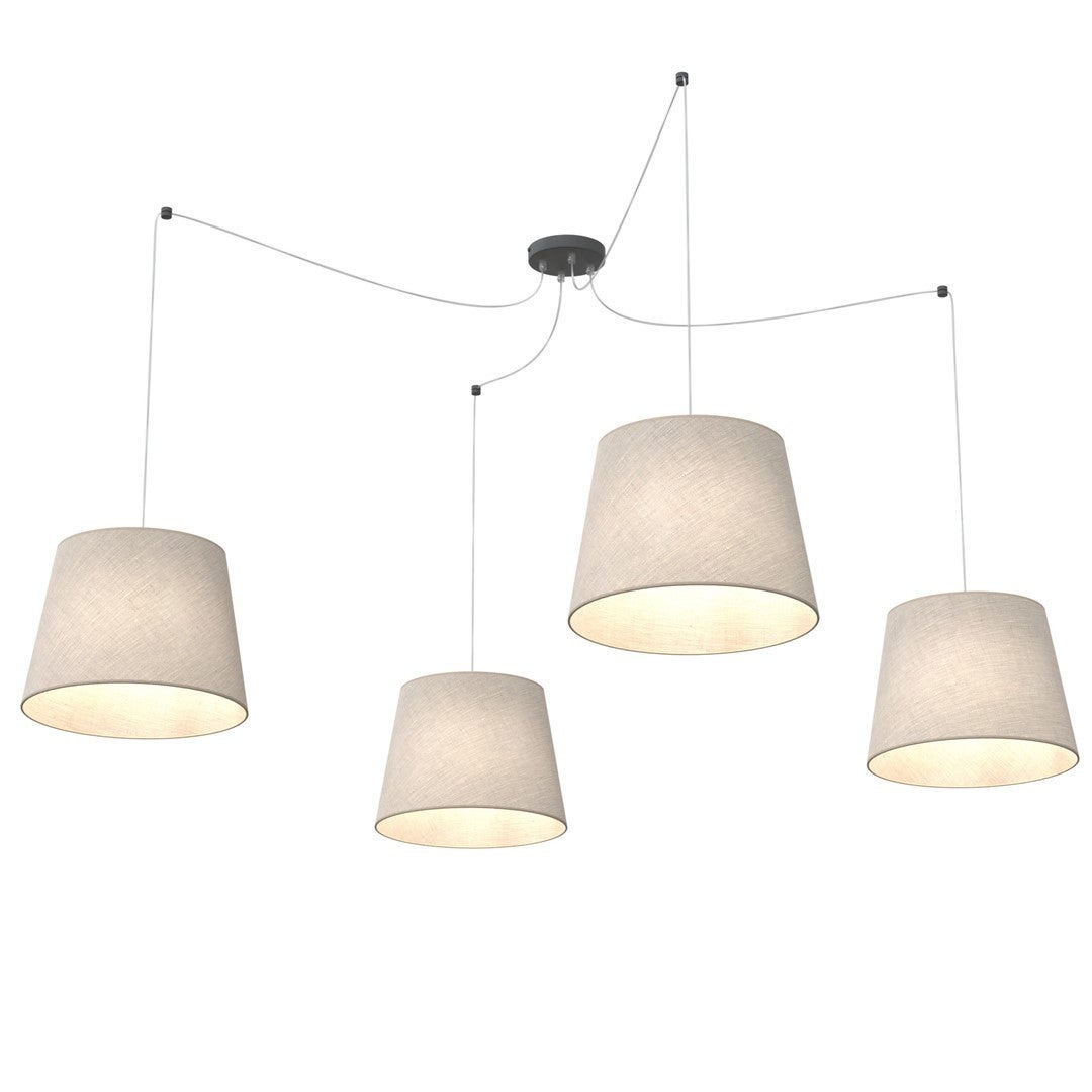 Lampa wisząca ASCOT beżowa 4xE27x20W tkanina wym:200x200x200cm IP20 Emibig