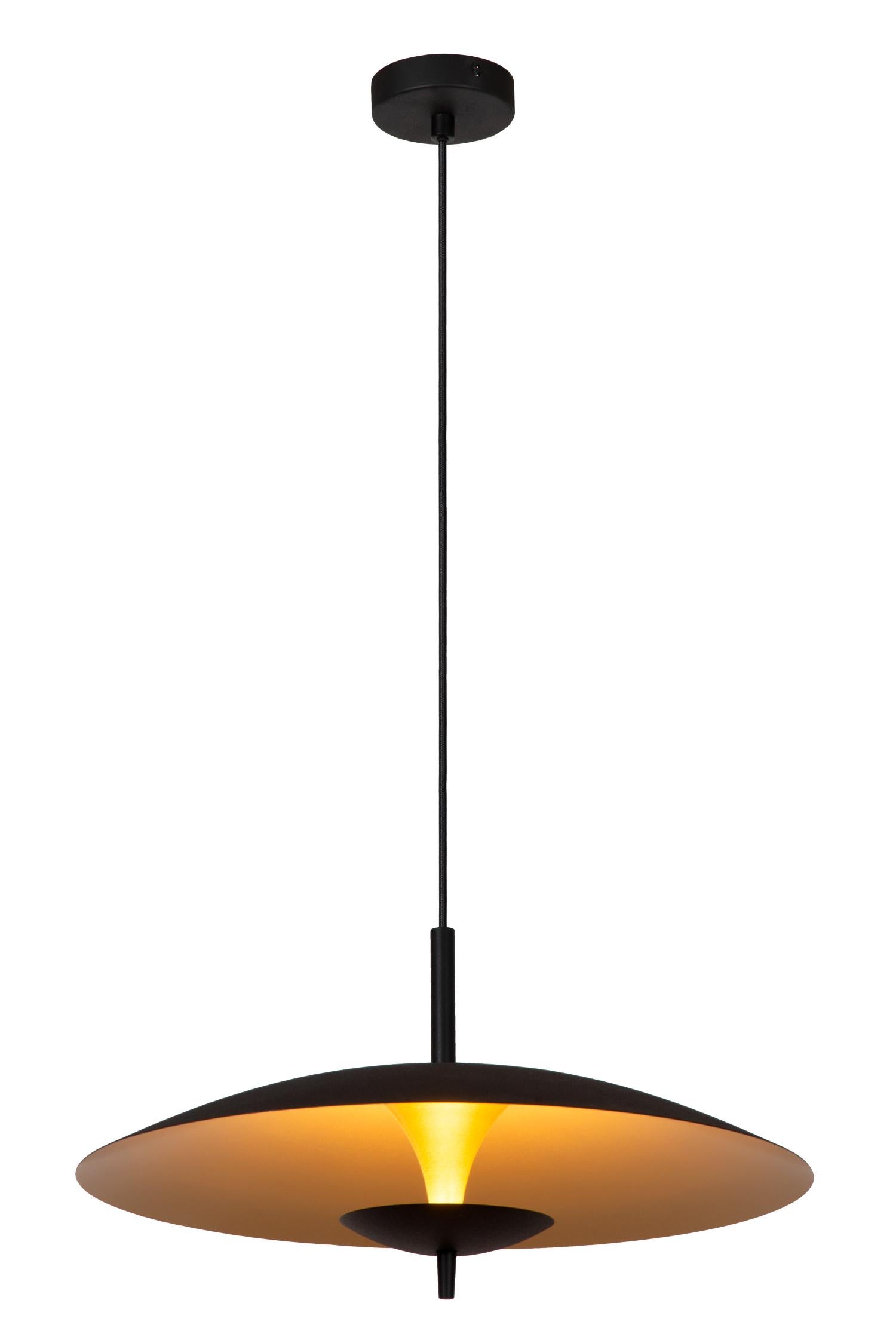 Lampa wisząca LED VULCAN 9W Ciepła biel 900lm metal czarna wym:60x45x45cm IP20 Lucide