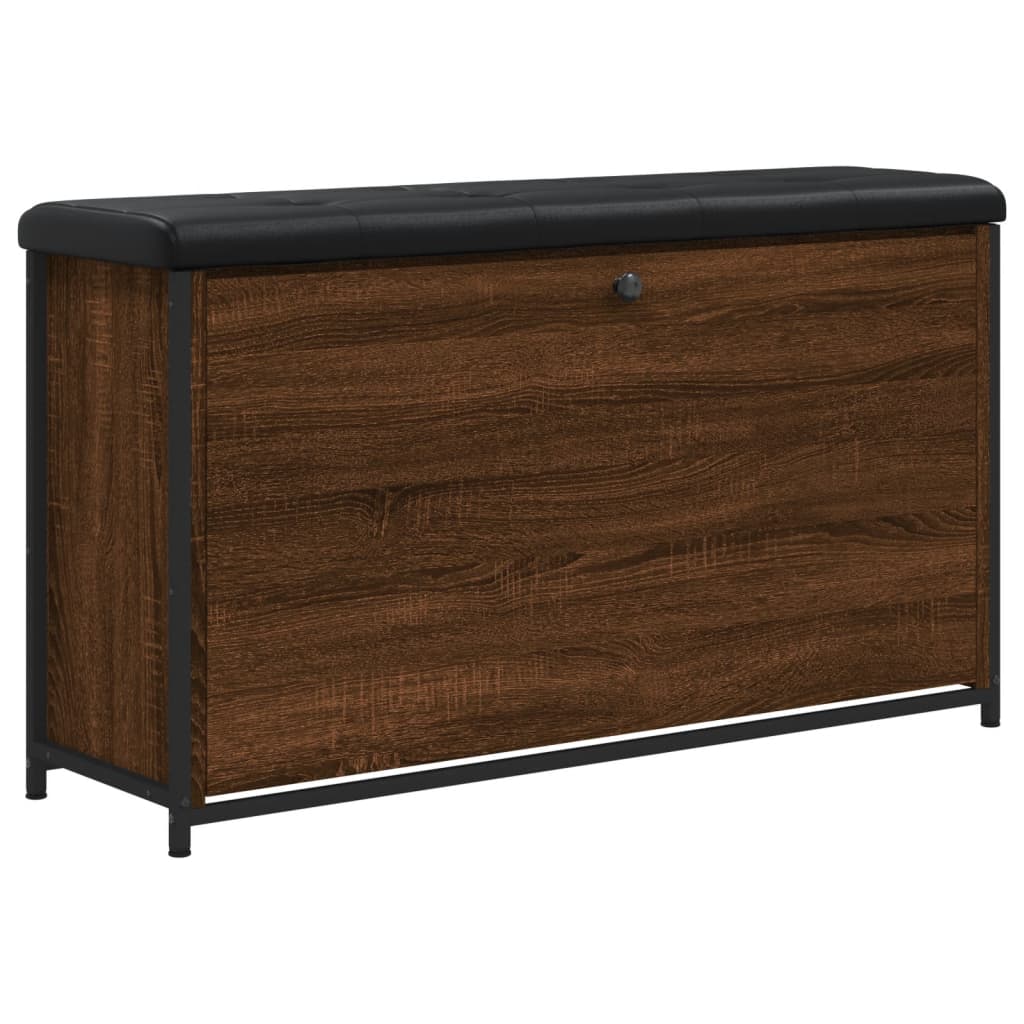 FATORRI Panca Portascarpe Da Ingresso Con Cassetto Ribaltabile – 100x34x45 Cm – Colore Noce E Bianco – In Legno MDF, Capacità 136 Kg Sul Piano