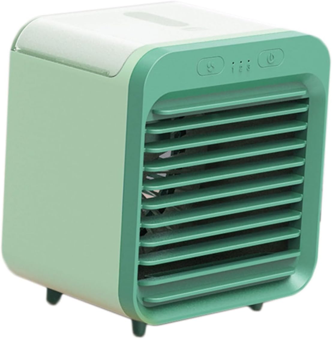 Bezprzewodowa przenośna klimatyzacja, 3 tryby i prędkości wentylatora, ze zbiornikiem na wodę o pojemności 200 ml, dla zwierząt (zielona)