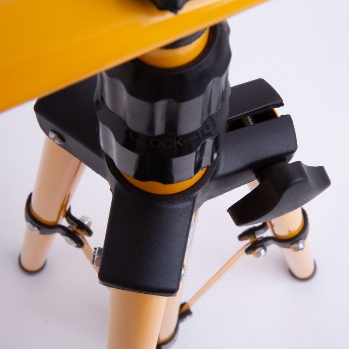 Lampa do garażu piwnicy LED statyw 2x50W 4000K 9000lm metal żółta wym:162x89x89cm IP65 Ecolight