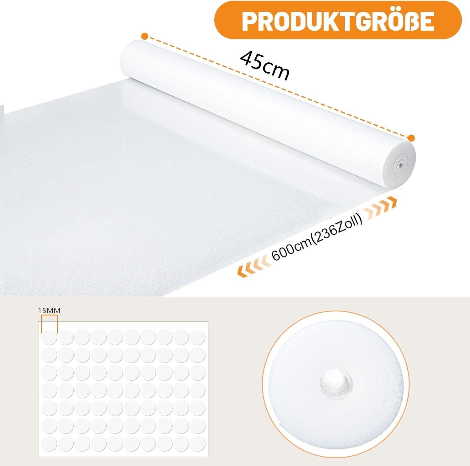 Tapis antidérapant EVA, 45*600cm, tapis de table isolant thermique, tapis de rangement alimentaire, tapis imperméable et résistant à l'huile (blanc). - 2