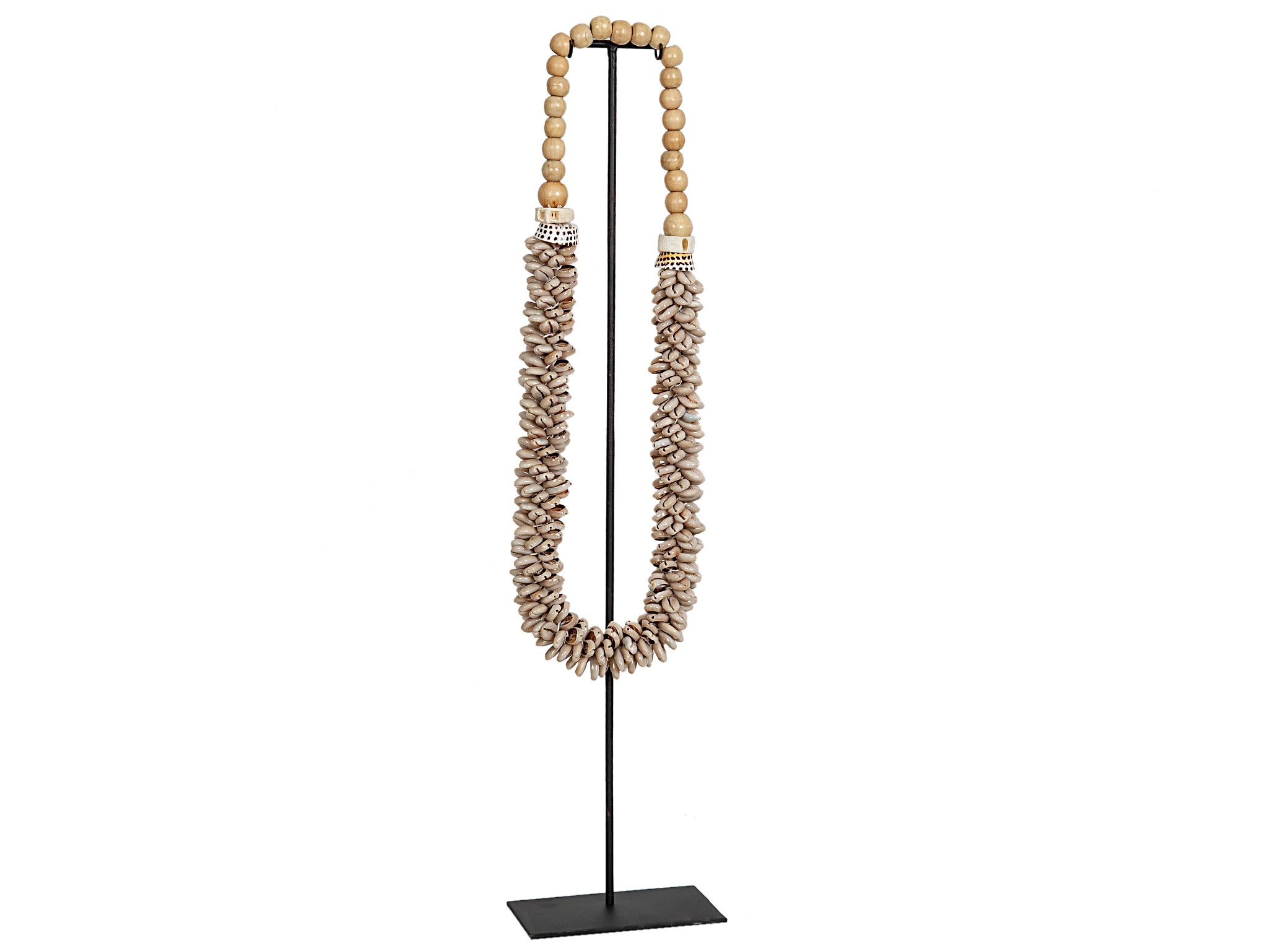 Collana Western Con Ciondolo Portaconchiglia In Pelle Marrone Regolabile
