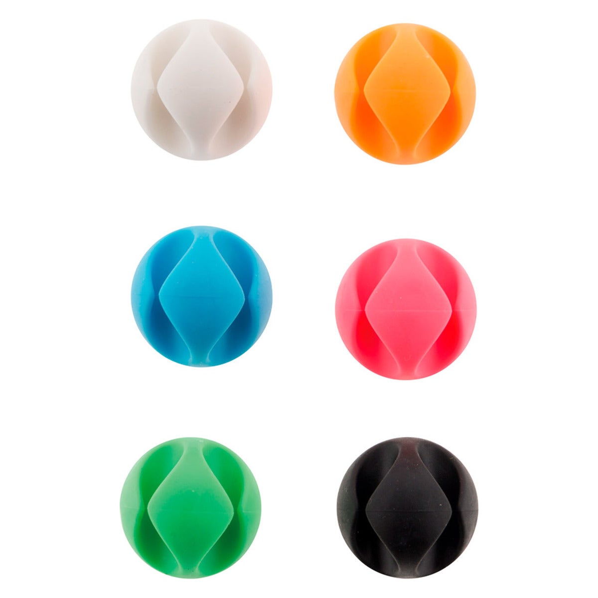 Lot de 6 doubles clips pour câbles - Zenitech - 2