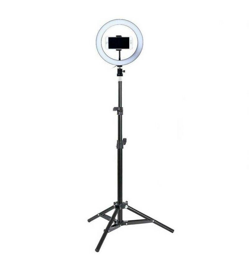 Anillo de luz LED aro para fotografía 26cm tripode 2,1mts