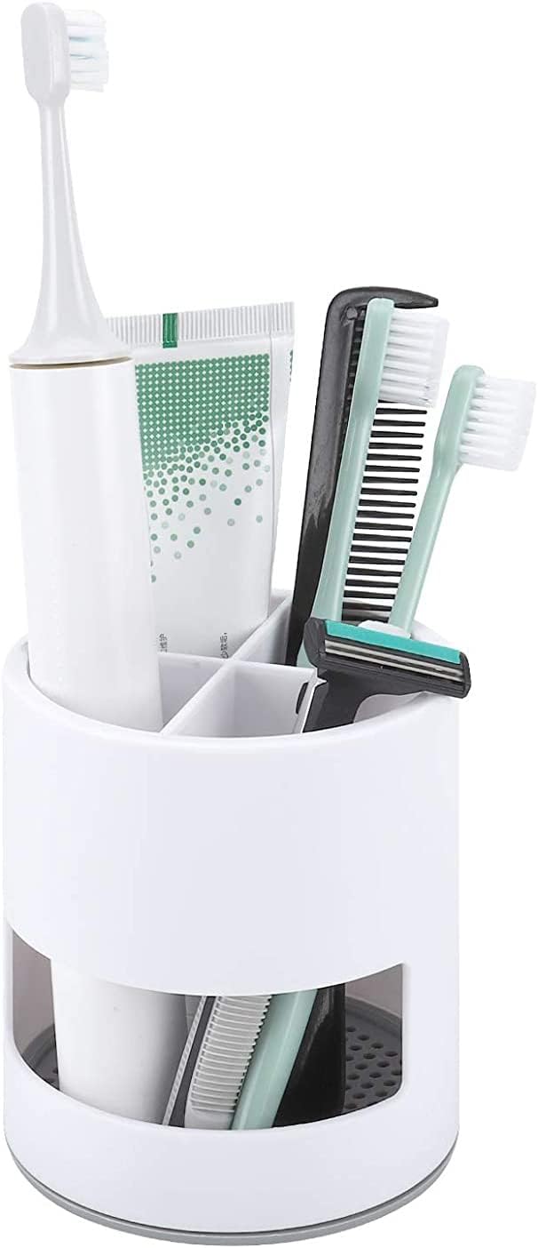 Porte-brosse à dents, porte-brosse à dents ventilé anti-moisissure, petit support de pot de brosse à dents robuste pour un rangement facile dans - 2