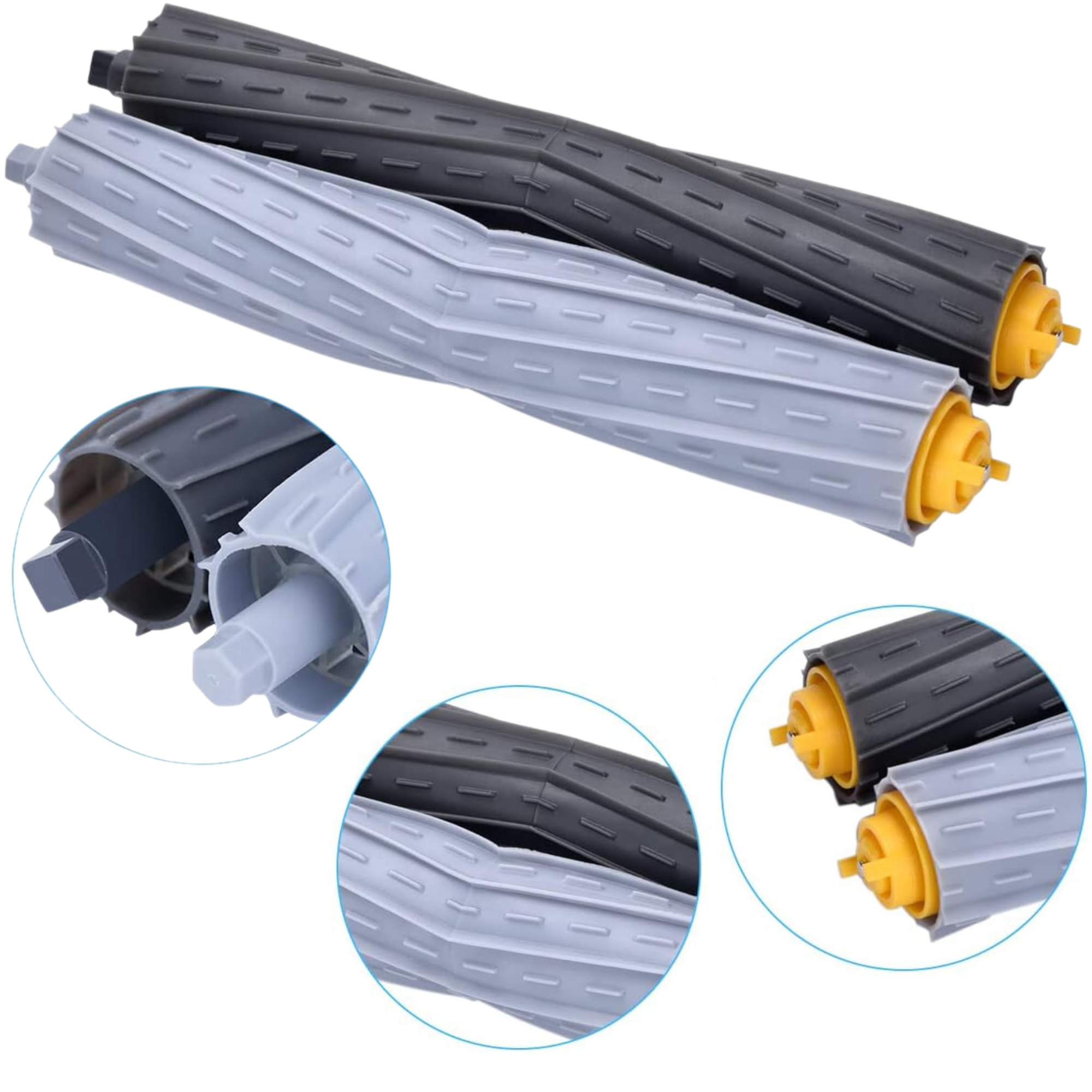 Pack accessoires pour iRobot Roomba Serie 800 900 850 860 870 880 890 960 971 980 990 Filtres/brosses latérales/rouleaux extracteurs - 6