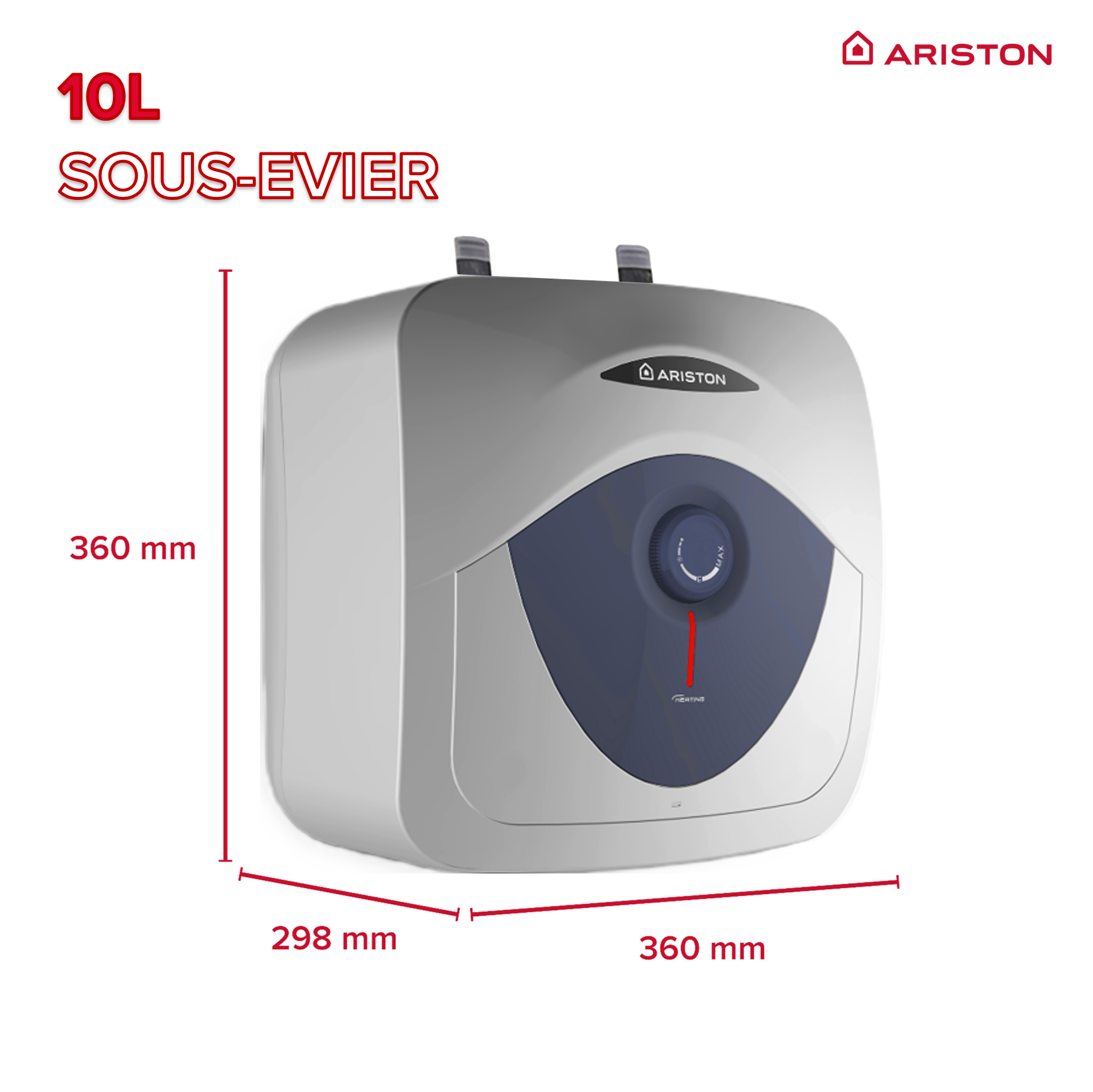 Chauffe-eau électrique à accumulation sous évier ARISTON Blu Evo RS 3100875 - 10 litres Puissance 2000W - 2