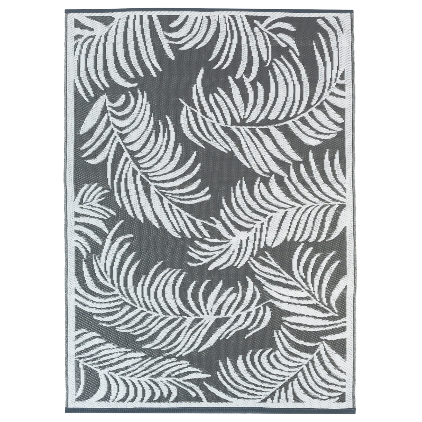 Tapis extérieur COCO tropical gris et blanc 180 x 280 CM - 2