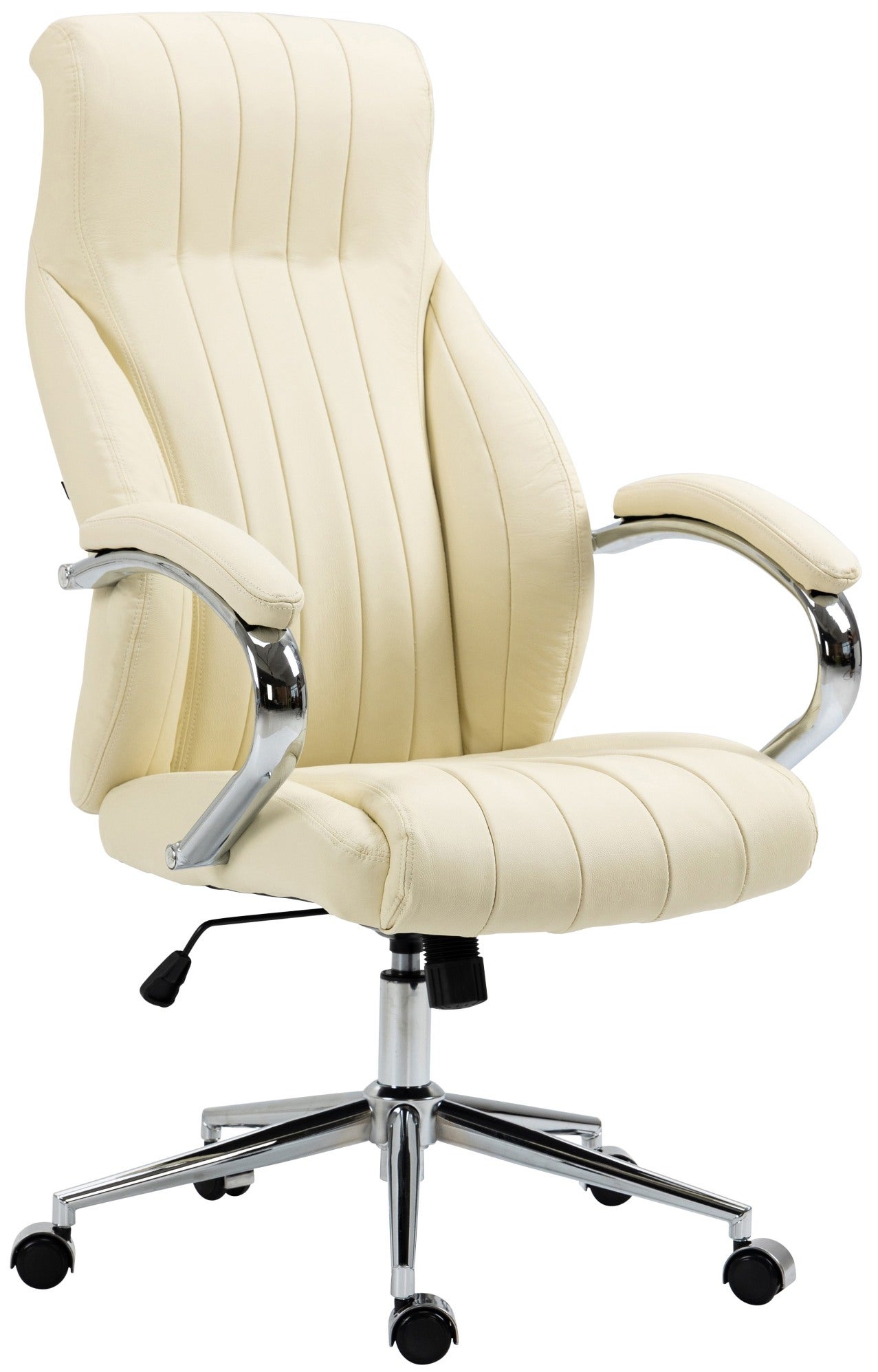 Fauteuil de bureau rako en véritable cuir ajustable et pivotant