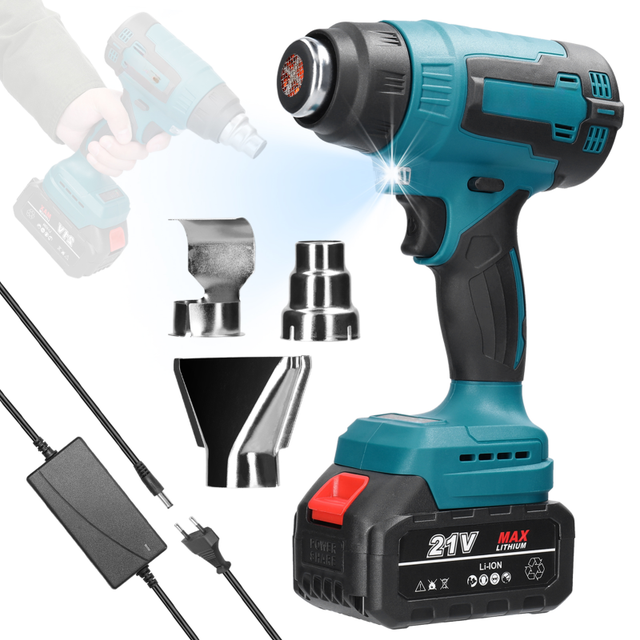 Inalámbrico de mano máquina de aire caliente litio recargable calefacción equipo alto temperatura Potencia herramienta
