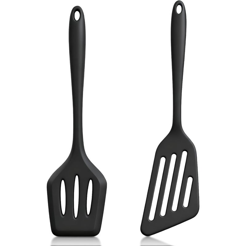 silikonowe szpatułki kuchenne, szpatułki kuchenne z otworami i powłoką nieprzywierającą do naczyń z powłoką nieprzywierającą, bez BPA, odporne na wys