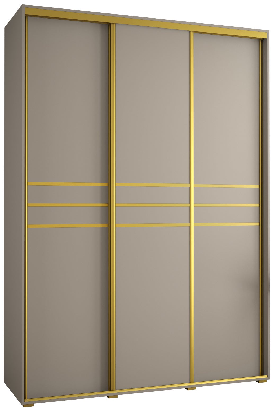 Szafa przesuwna wysoka Dakota 10 180 x 45 x 235,2 cm kaszmir + u. Złoty - Abiks Meble
