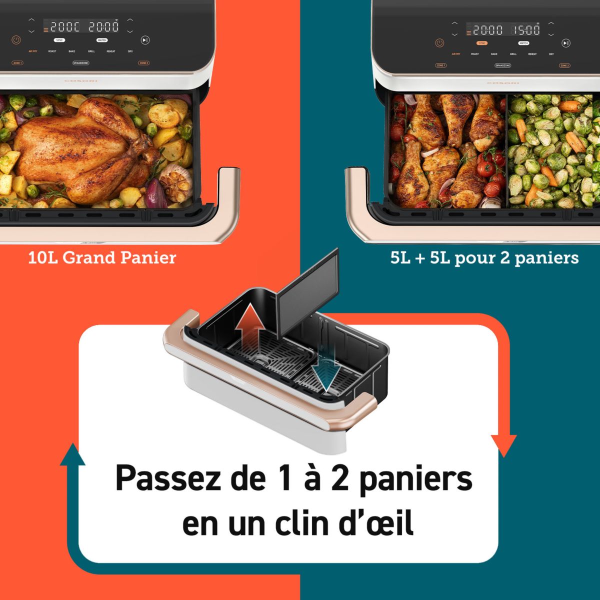 Friteuse sans huile COSORI Twinfry Chef Edition Blanc KOSP0042EUN 10 L - 5